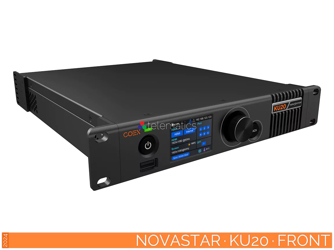 The Art Of Control · NovaStar · KU Series · KU20 · Telematics Canada · Front View NovaStar · KU Series · KU20 · control system · COEX · 1g · led display · vision management platform · Desay Series led display · review · price · cost · front view