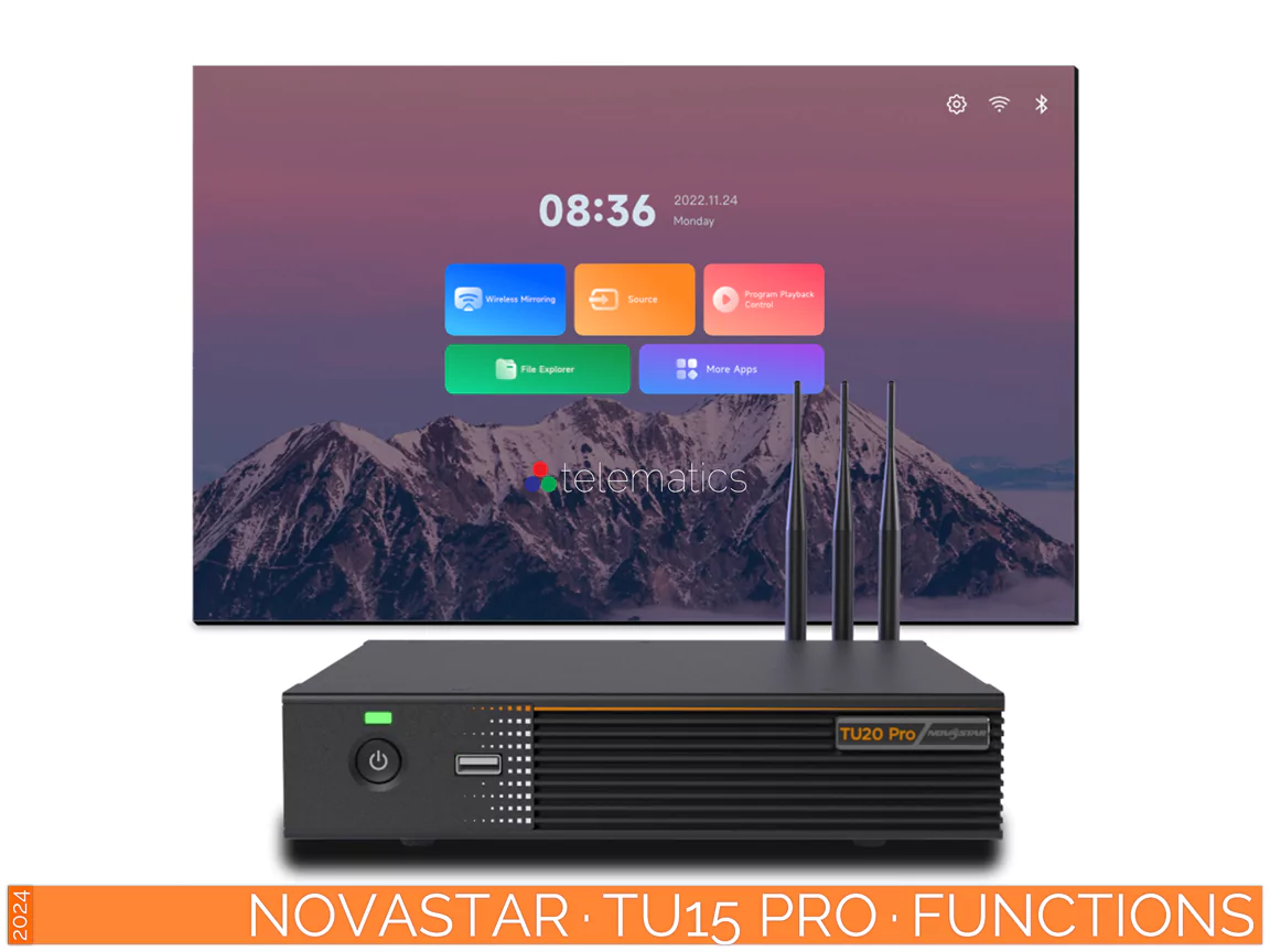 The Art Of Control · NovaStar · Taurus Ultra Series · TU15 Pro · Telematics Canada · Functions NovaStar · Taurus Ultra Series · TU15 Pro · controller · broadcast · led display · viplex vnnox · Desay Series led display · review · price · cost · functions