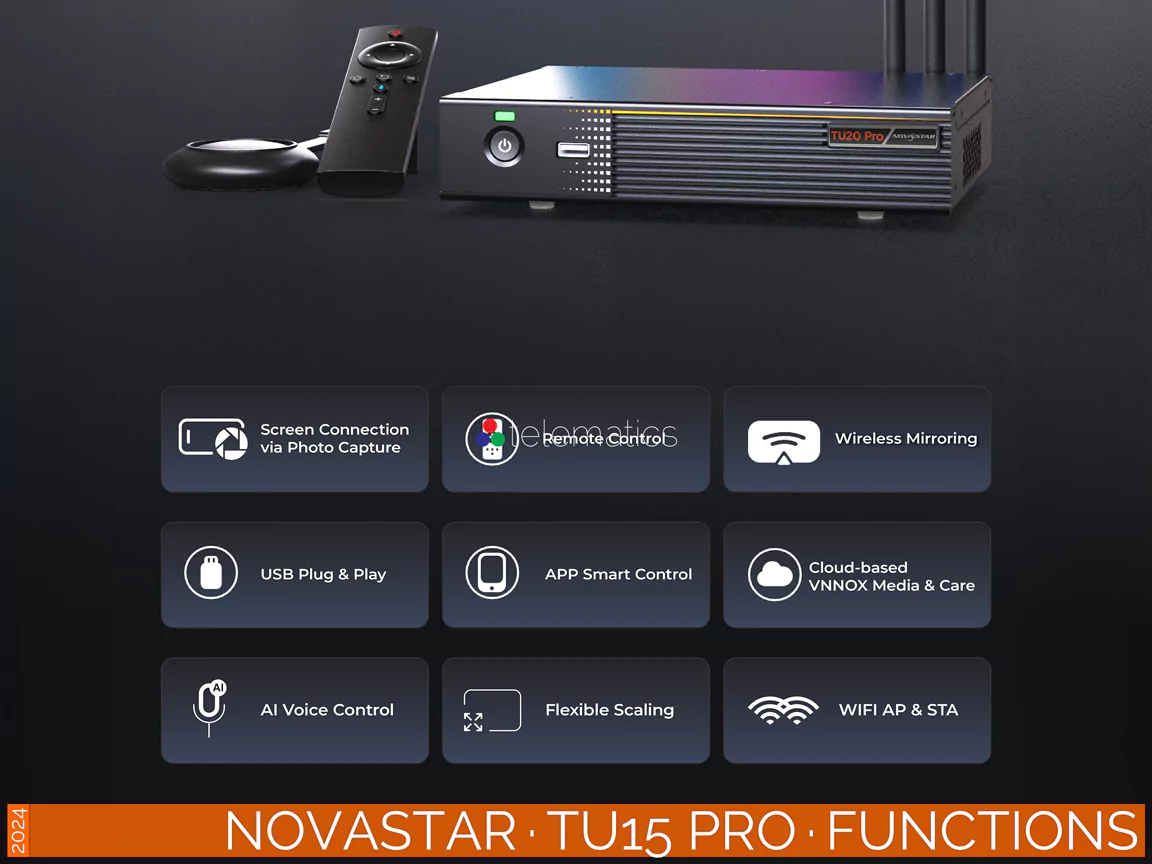The Art Of Control · NovaStar · Taurus Ultra Series · TU15 Pro · Telematics Canada · Functions NovaStar · Taurus Ultra Series · TU15 Pro · controller · broadcast · led display · viplex vnnox · Desay Series led display · review · price · cost · functions