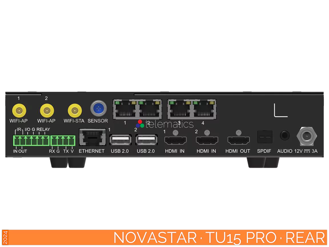 The Art Of Control · NovaStar · Taurus Ultra Series · TU15 Pro · Telematics Canada · Rear View NovaStar · Taurus Ultra Series · TU15 Pro · controller · broadcast · led display · viplex vnnox · Desay Series led display · review · price · cost · rear view