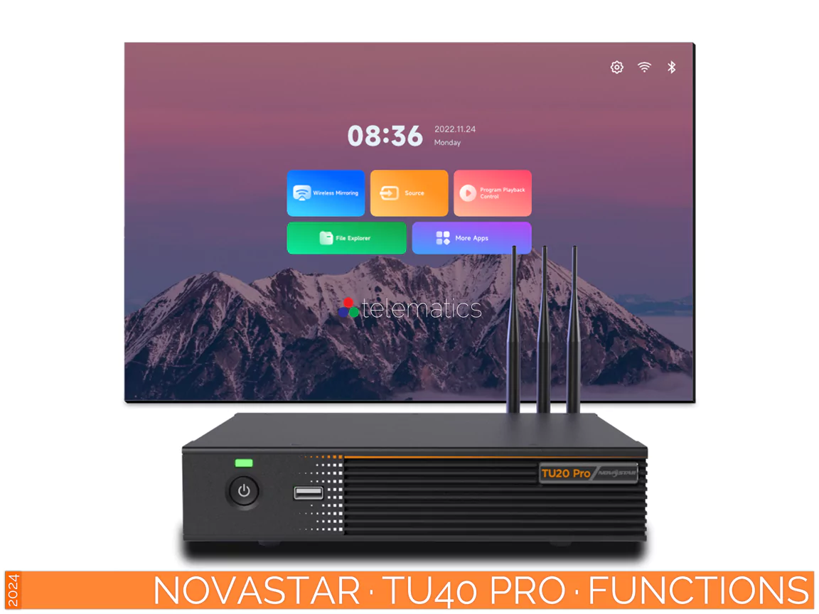 The Art Of Control · NovaStar · Taurus Ultra Series · TU40 Pro · Telematics Canada · Functions NovaStar · Taurus Ultra Series · TU40 Pro · controller · broadcast · led display · viplex vnnox · Desay Series led display · review · price · cost · functions