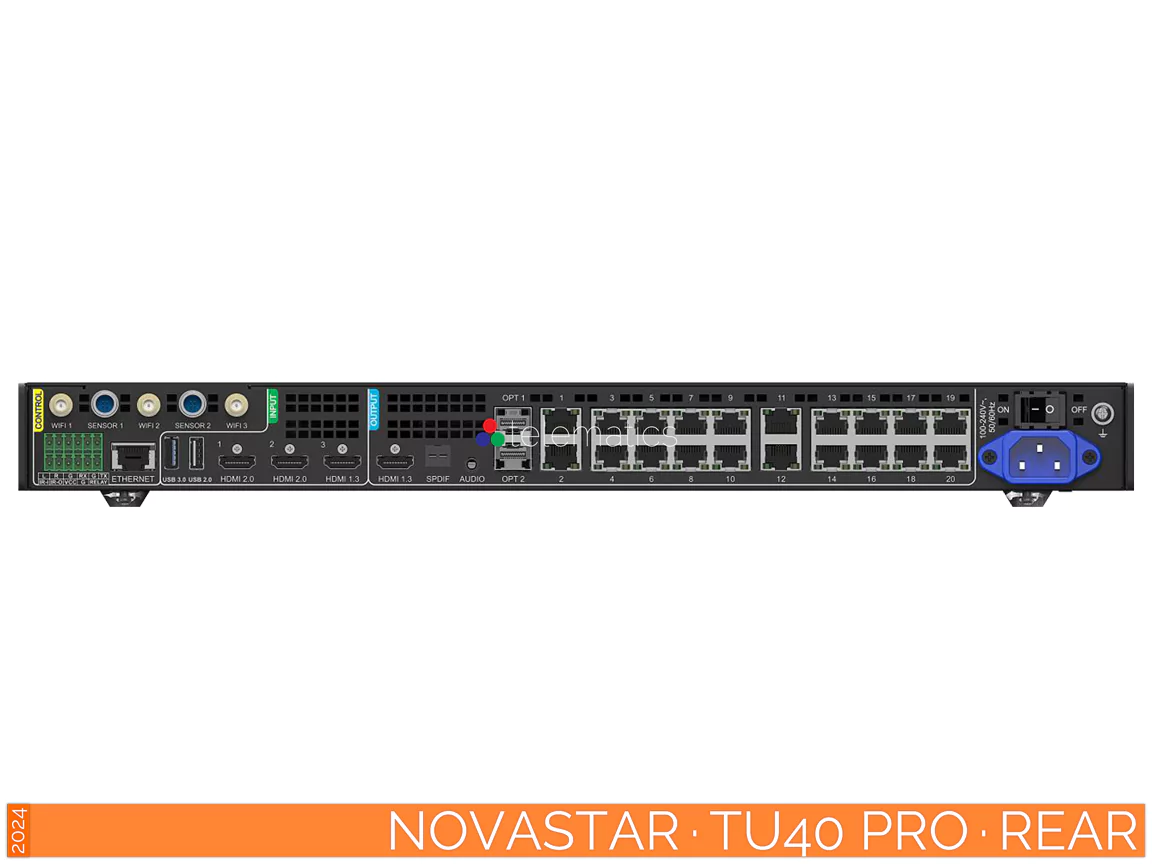 The Art Of Control · NovaStar · Taurus Ultra Series · TU40 Pro · Telematics Canada · Functions NovaStar · Taurus Ultra Series · TU40 Pro · controller · broadcast · led display · viplex vnnox · Desay Series led display · review · price · cost · rear view