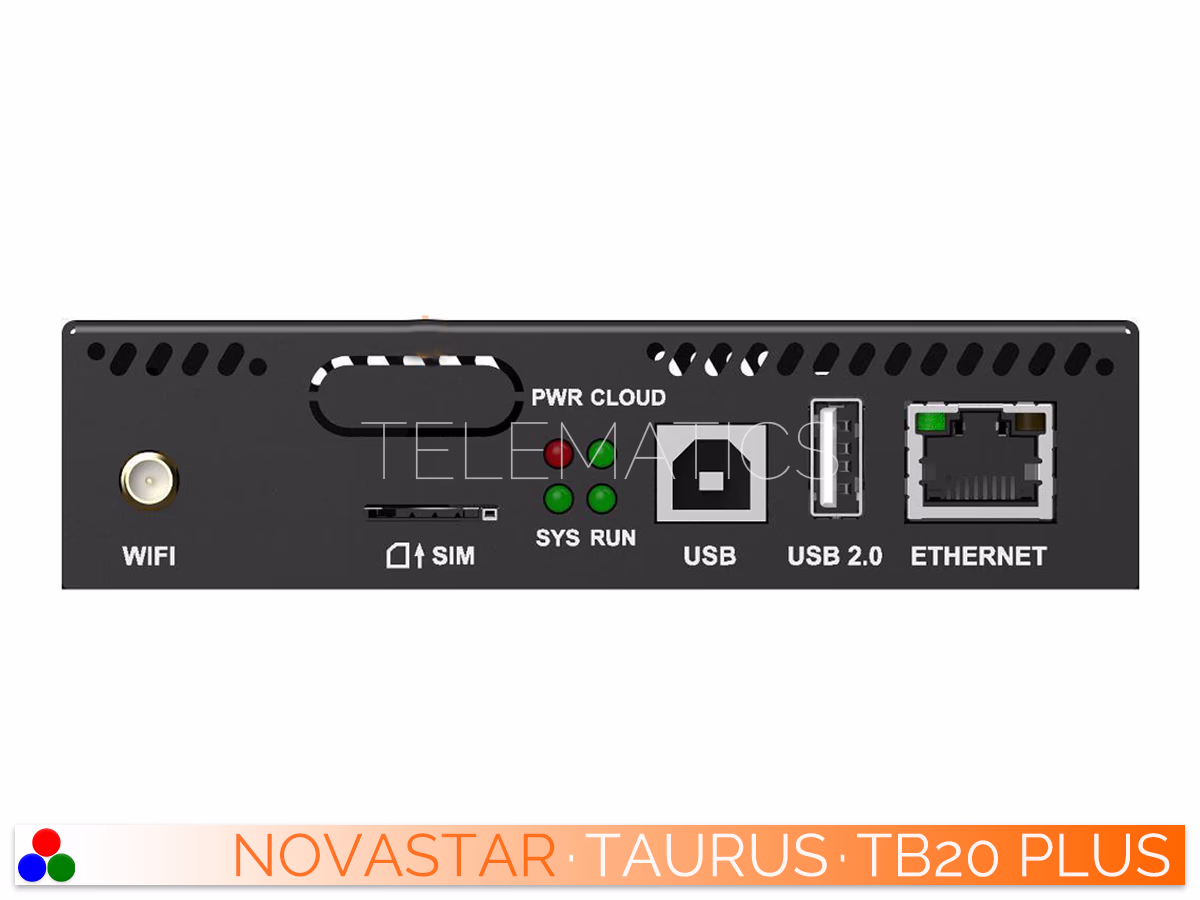 The Art Of Control · NovaStar Control Systems · Multimedia Players · Taurus Series · TB20 Plus NovaStar Control Systems · Multimedia Players · Taurus Series · TB20 Plus · Telematics Canada NovaStar Authorized Distributor