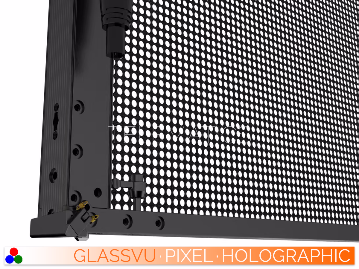 GlassVu Pixel - Holographic Invisible LED Screen - Transparent Video Wall