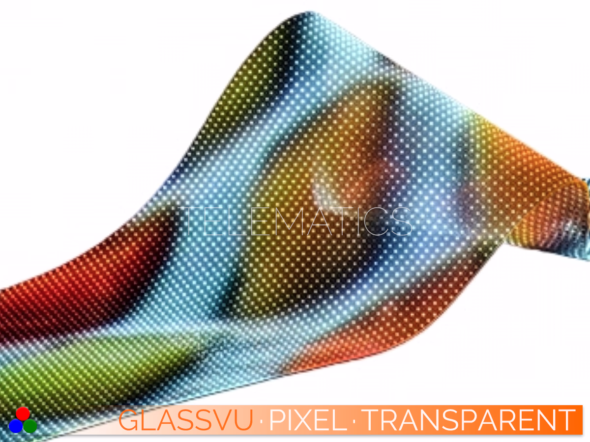 GlassVu Pixel Adhesive LED Film - Storefront Window Display - High Transparency